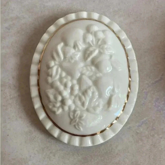 Lenox Oval Trinket Jewelry Box Trinket Container 2 Piece Set - Picture 9 of 11